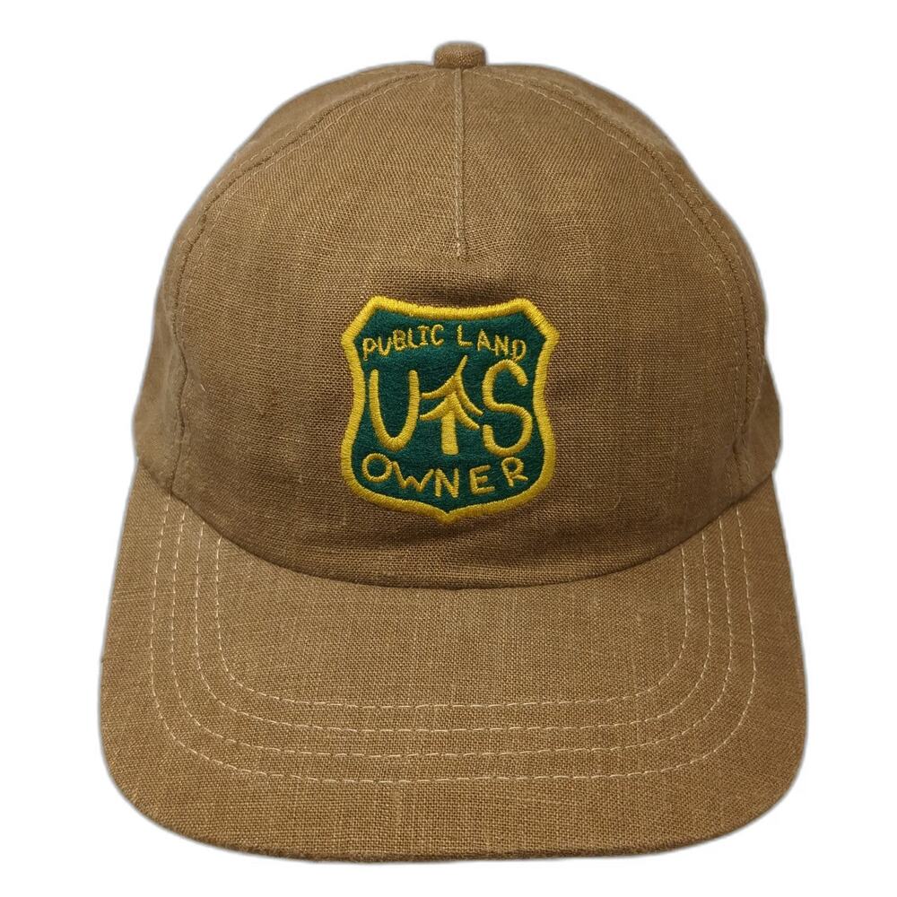 Rustek 5 Panel Brown One Size Hat Public Land Owner Hemp Bamboo Cork Slideback